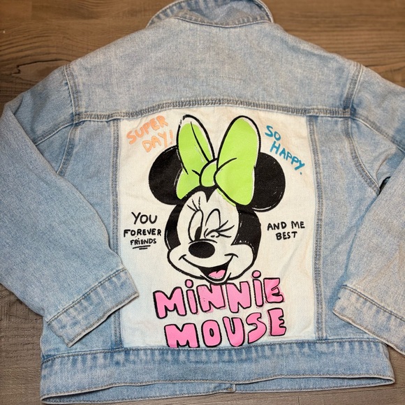 Zara Light Blue Denim Jacket with Pink Embroidered Detail - Picture 6 of 6